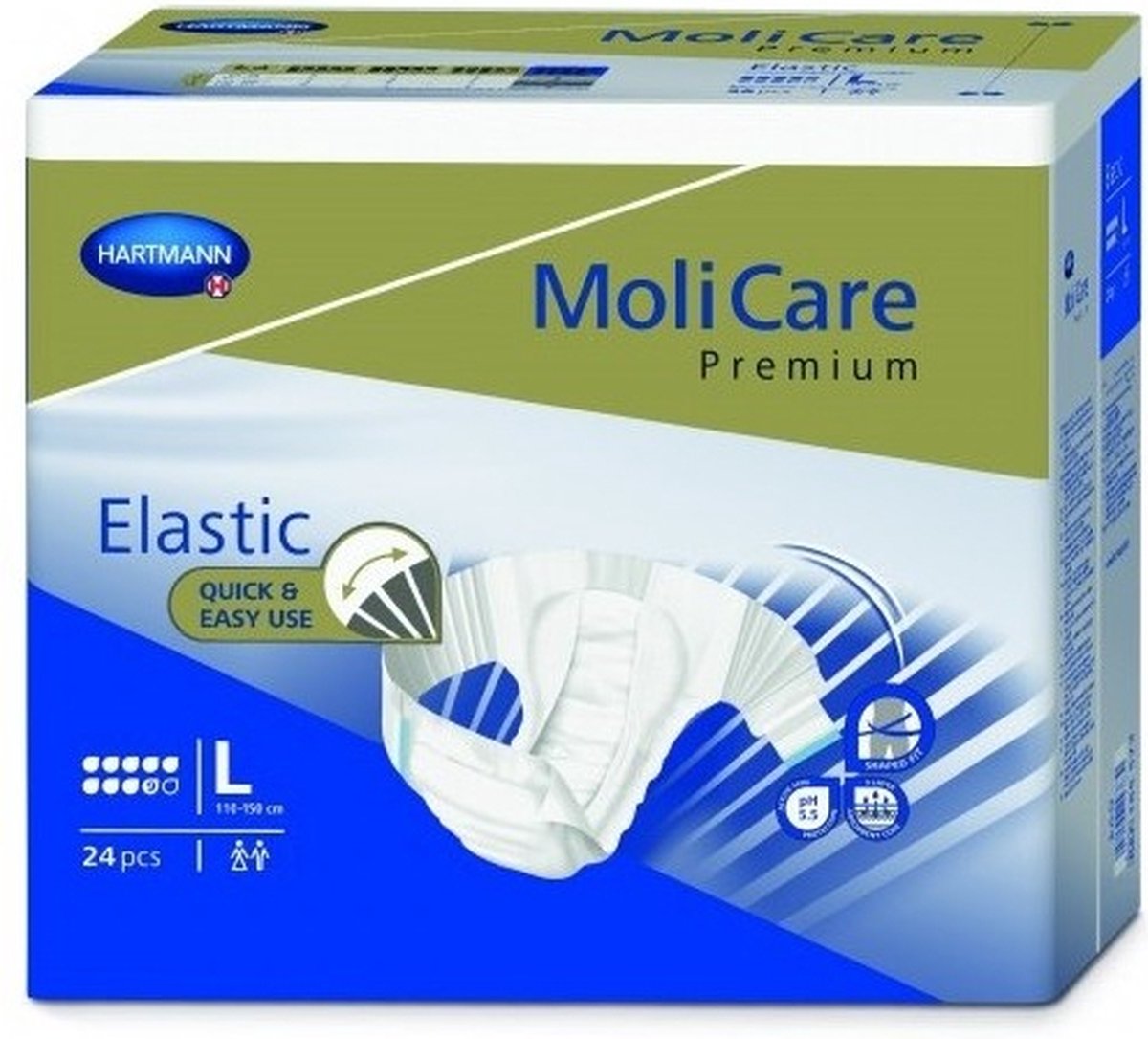 Goedkoopste Molicare Premium Slip Elastic 9 druppels Large - 1 pak van 24 stuks