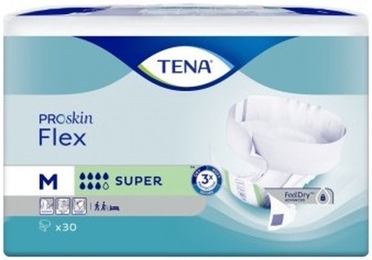 Goedkoopste Tena Flex Super Medium - 3 pakken van 30 stuks