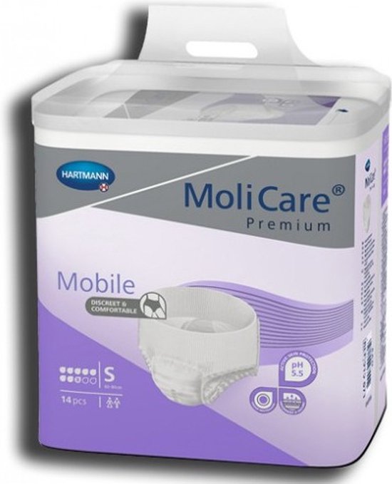 Hartmann MoliCare Premium Mobile 8 gouttes Small - Carton de 56 culottes d'incontinence