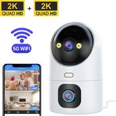 JOOAN Babyfoon Met Camera en App Wifi - Baby Monitor met Dubbele Camera 4K - Bestverkocht Beveiligingscamera Binnen - Applicatie voor IOS en Android