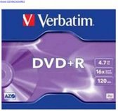 VERBATIM DVD+R JEWEL CASE 1 STUKS 4.7GB 16XSPEED 120MIN