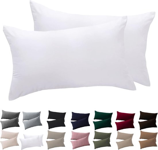 Cuscino DREAMSTAR 40x80 Cm Premium, 650g: Cuscino Rigido In Microfibra Con Chiusura Lampo Regolabile. Lavabile A 60°, Anallergico. Made In Germany. - 4