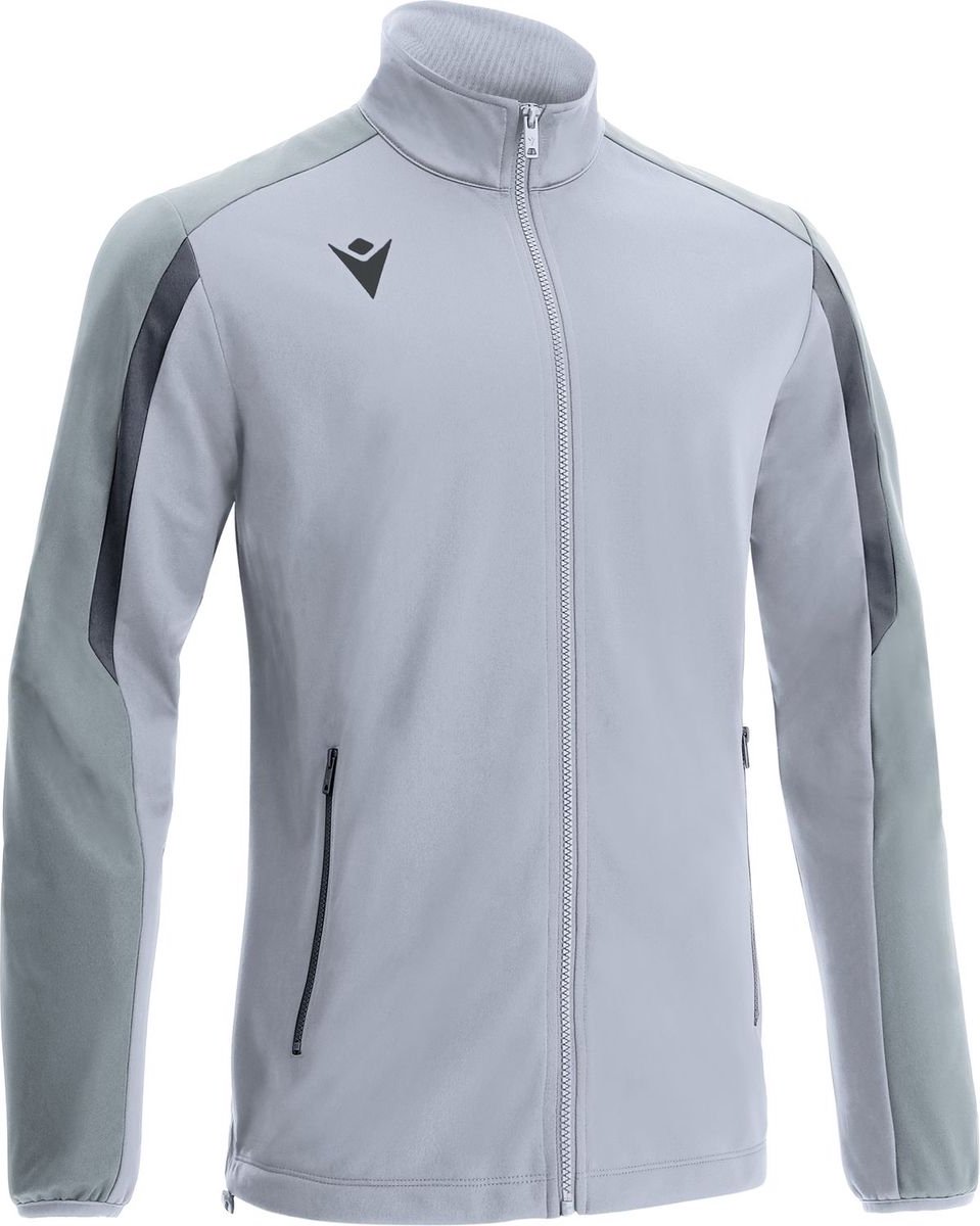Macron Excellence Seth Polyestervest Heren - Zilver / Antraciet | Maat: S