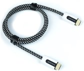 NorStone Jura HDMI-kabel | 2.1 4K/8K 60 HZ 48 Gbps Bandwidth | OFC copper 99.999% | 5% silver | 1,0 meter