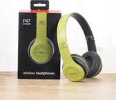 Bluetooth draadloze hoofdtelefoon - Bluetooth headset - koptelefoon - Groen - Line-in - Micro SD - On Ear