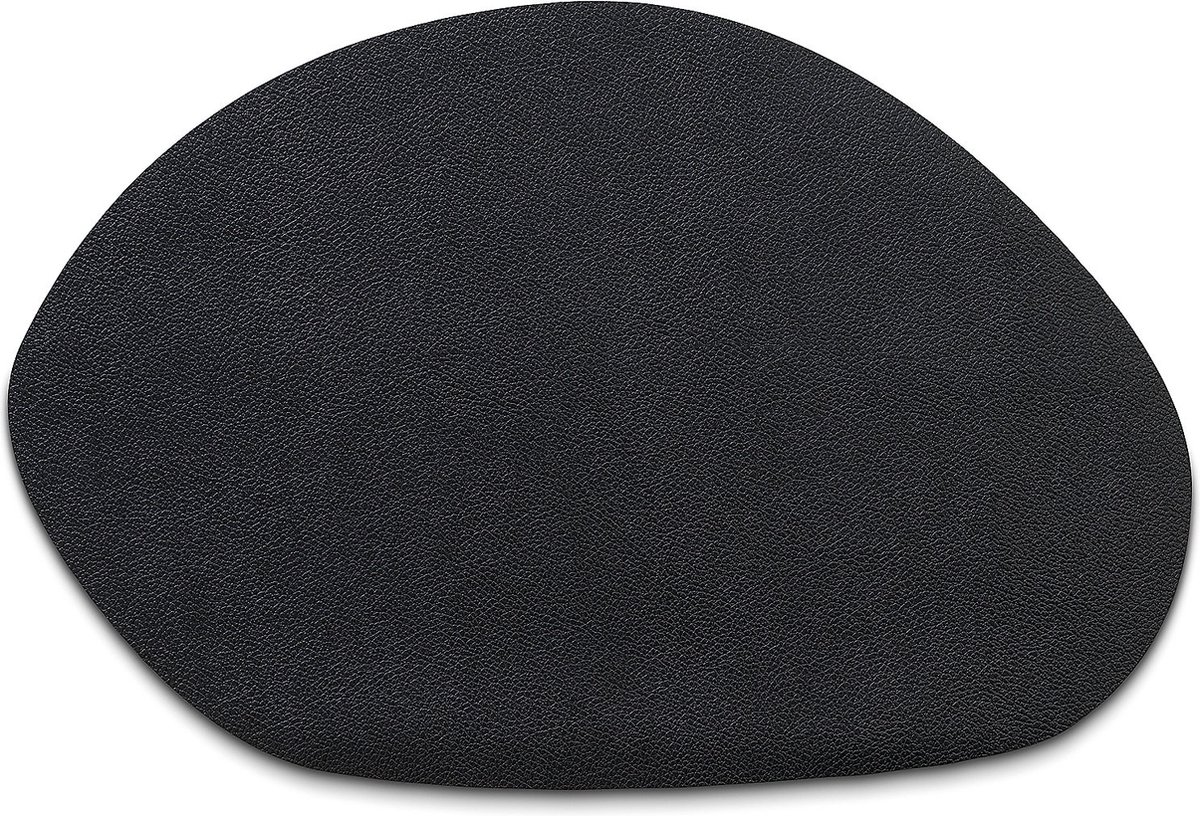 Placemat, Kunstleer, Zwart, 30 x 45 cm - Kela | Stone