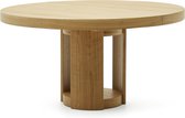 Kave Home - Uitschuifbare ronde tafel Artis van FSC 100% massief eikenhout en -fineer 150 (200) x 80 c