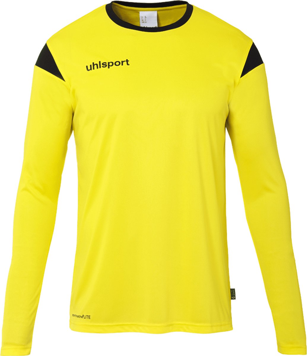 Uhlsport Squad 27 Voetbalshirt Lange Mouw Kinderen - Limoen / Zwart | Maat: 116