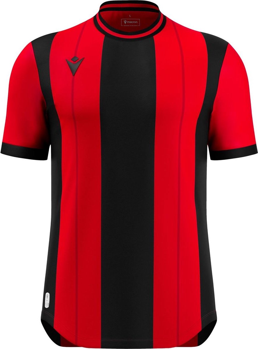 Macron Propus Eco Shirt Korte Mouw Kinderen - Rood / Zwart | Maat: 9-10 Y