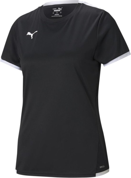 Puma Teamliga Shirt Korte Mouw Dames - Zwart | Maat: S