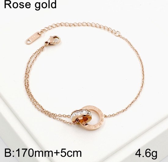 Bracelet en acier inoxydable 4519 rose / bronze