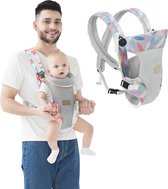 Babydrager van pasgeborenen tot peuters, ergonomische rugverstelling 4-in-1 babydrager, 3D-mesh infants Soft Child Carrier voor 3-36 maanden