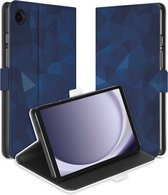 Uniek Geschikt voor Samsung Galaxy Tab A9 Tablethoesje Polygon Blue Design | B2C Telecom