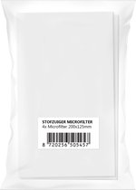 4x Universeel Micro / Hygiëne filter voor Stofzuiger 200x125mm - O.a. geschikt voor Miele, Siemens, Philips, Bosch, Siemens, AEG, Electrolux etc.