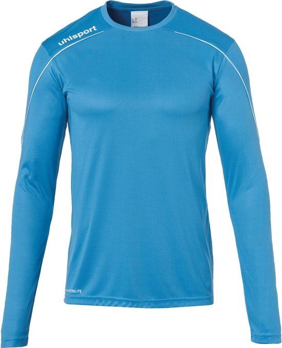 Uhlsport Stream 22 Voetbalshirt Lange Mouw Heren - Cyaan / Wit | Maat: 3XL