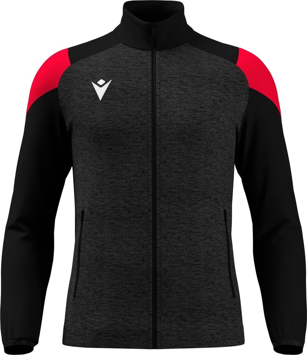 Macron Glory Vanir Top Full Zip Heren - Zwart / Rood | Maat: XXL