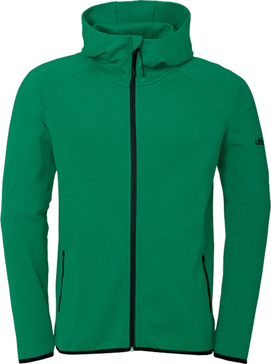 Uhlsport Id Sweater Met Kap Kinderen - Lagoon / Zwart | Maat: 140