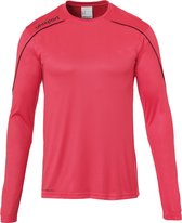 Uhlsport Stream 22 Voetbalshirt Lange Mouw Kinderen - Roze / Zwart | Maat: 164