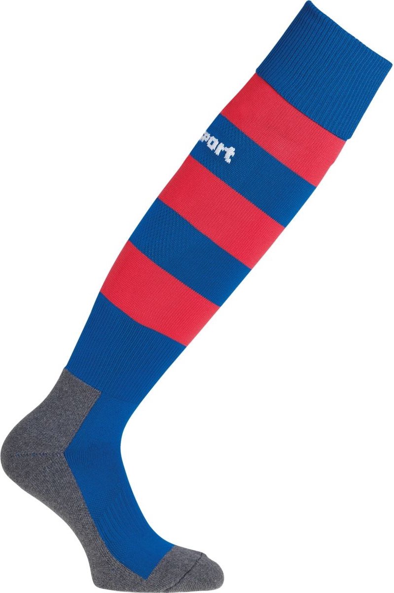 Uhlsport Team Pro Essential Stripe Voetbalkousen - Royal / Rood | Maat: 45-47