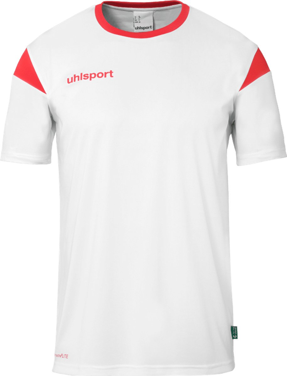 Uhlsport Squad 27 Shirt Korte Mouw Heren - Wit / Rood | Maat: M