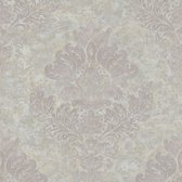 Papier peint baroque Profhome 379014-GU papier peint intissé légèrement texturé de style baroque blanc mat gris rose 5,33 m2