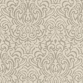 Barok behang Profhome 961931-GU textiel behang gestructureerd in barok stijl mat beige bruin 5,33 m2