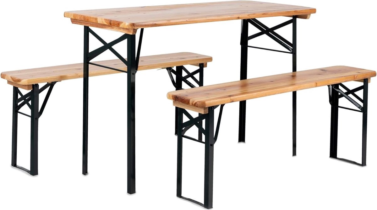 Bol.com 5x set Hirschgarten houten tuinset voor balkon aanbieding