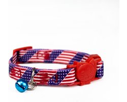 Kattenhalsband Veiligheidssluiting Kattenbandje Kitten Halsband Katten Halsband Reflecterend Verstelbaar 19-27Cm-rood