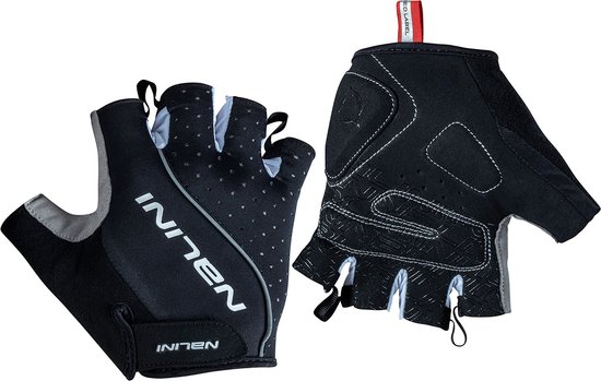 Nalini Gants de cyclisme unisexe été - gants de cyclisme doigts courts Zwart - CLOSTER Noir - M