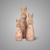 Set of 3 Rabbits Stand Jewel D.7-6-6 H.24-20-16