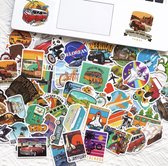 Go Go Gadget - 50 Stickers Mix Pack - Voor Fiets, Step, Laptop, Skateboard, Koffer, Helm, etc. - Reizen