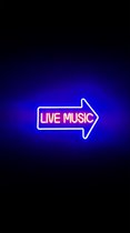 OHNO Neon Verlichting Live Music - Neon Lamp - Wandlamp - Decoratie - Led - Verlichting - Lamp - Nachtlampje - Mancave - Neon Party - Kamer decoratie aesthetic - Wandecoratie woonkamer - Wandlamp binnen - Lampen - Neon - Led Verlichting - Roze