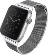 Metalen Armband Geschikt Voor Apple Watch Series 1,2,3,4 & 5 - 42 mm & 44 mm - Horloge Band Strap - voor iWatch Schakel Polsband Metaal – UNIQ DANTE Milanese Loop – Zilver kleurig