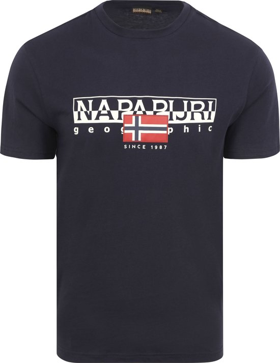 Napapijri - Aylmer T-shirt Navy - Heren - Maat L - Regular-fit