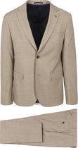 Suitable - Strato Toulon Kostuum Wol Beige - Heren - Maat 48 - Slim-fit