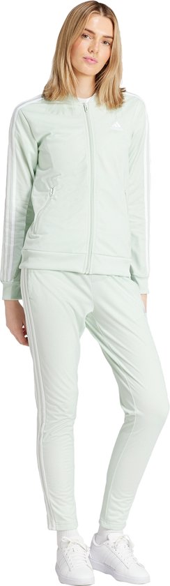 adidas Sportswear Essentials 3-Stripes Trainingspak - Dames - Groen- 2XL