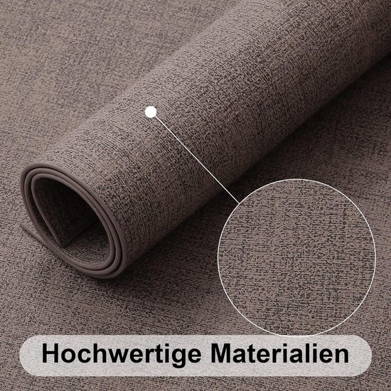 Lot De 4 Sets De Table 45x30 Cm - Imitation Lin, Double Face, Antidérapants, Lavables, Gris Foncé