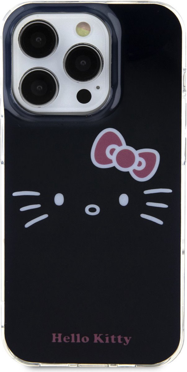 Hello Kitty iPhone 14 Pro Max TPU Back Cover hoesje - Kitty Face - Zwart