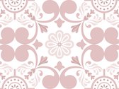 15 tegelstickers Portugees motief 15x20cm vintage roze - backsplash - peel and stick - plakfolie - tegelstickers Portugal - badkamermuur, keukenmuur, toiletmuur - zelfklevend - rechthoekig - langwerpig