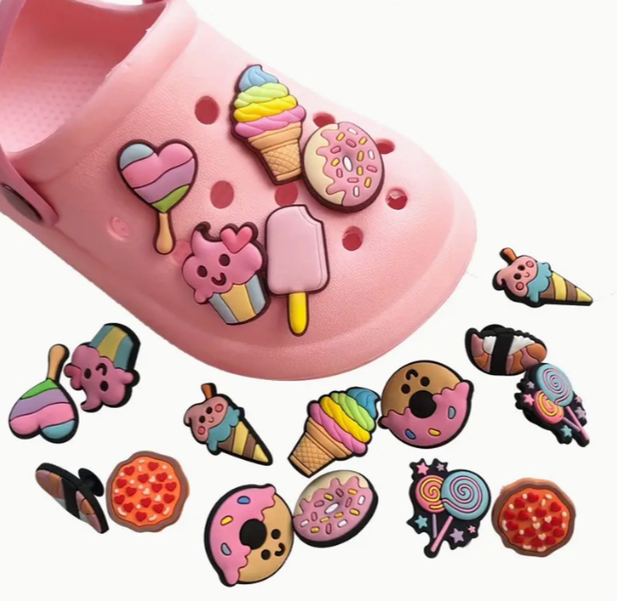 Schoen pins candy - schoen charms candy - snoep charms - schoen accessoires meisje - ook geschikt voor crocs