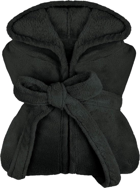 Extra zachte badjas met capuchon van knuffelig fleece