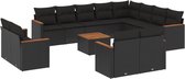 vidaXL-13-delige-Loungeset-met-kussens-poly-rattan-zwart