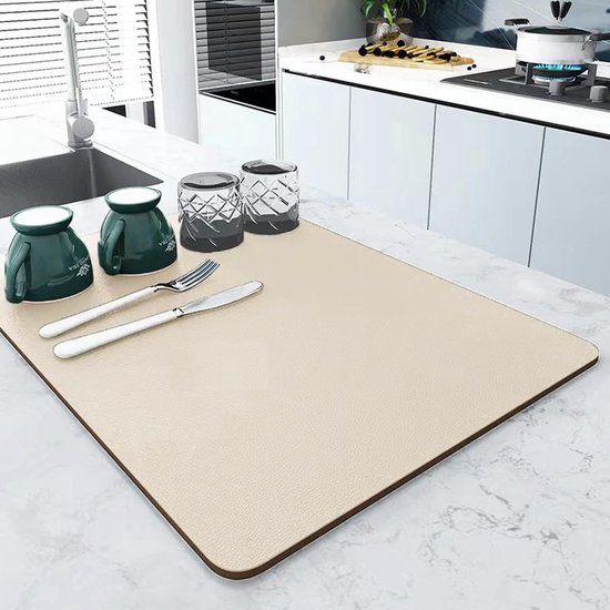 Tapis d'égouttage, 40 x 30 cm, super absorbant, antidérapant, séchage rapide, pour évier de cuisine | Leroy Merlin
