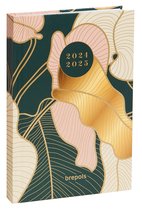 Agenda Brepols 2024-2025 - ÉTUDIANT - FLORAL & FEUILLES - Aperçu hebdomadaire - Rose - 9 x 16 cm