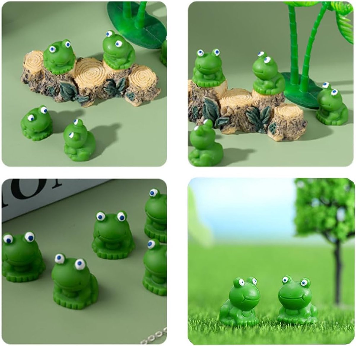 INIFLM Hars Mini Kikkers Miniatuur, Dier Zittend op Stenen