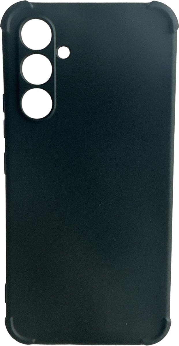 Shockproof Flexibele achterkant Silicone hoesje zwart Geschikt voor: Samsung Galaxy A05s