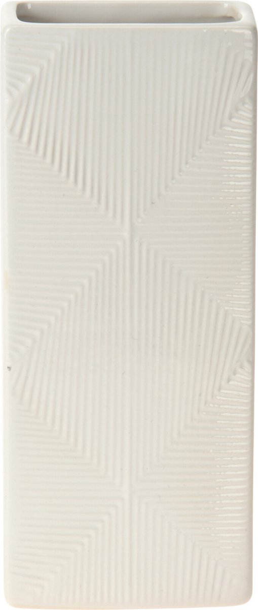 Waterverdamper radiator - wit - met relief - kunststeen - 18 cm - luchtbevochtiger
