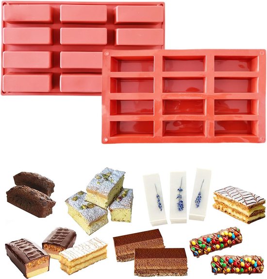 Mueslirepen bakvorm, bonbonvorm siliconen vorm reep rechthoekig, energiereep bakvorm vorm vorm siliconen chocoladevorm siliconen vorm chocolade vorm Dubai (blauw