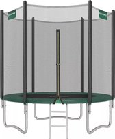 In And OutdoorMatch Trampoline Cordia - 183 cm groen - met veiligheidsnet & ladder - tot 100 kg belasting