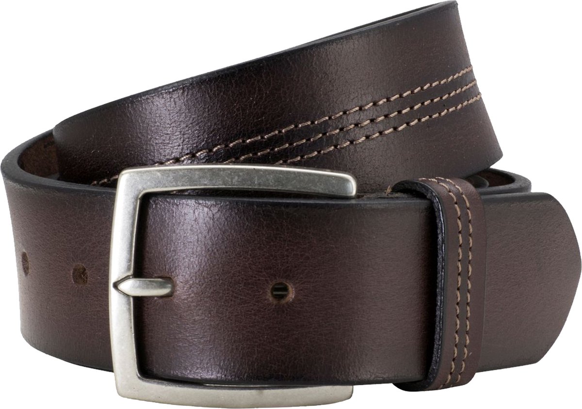 LINDENMANN leren heren riem - bruin